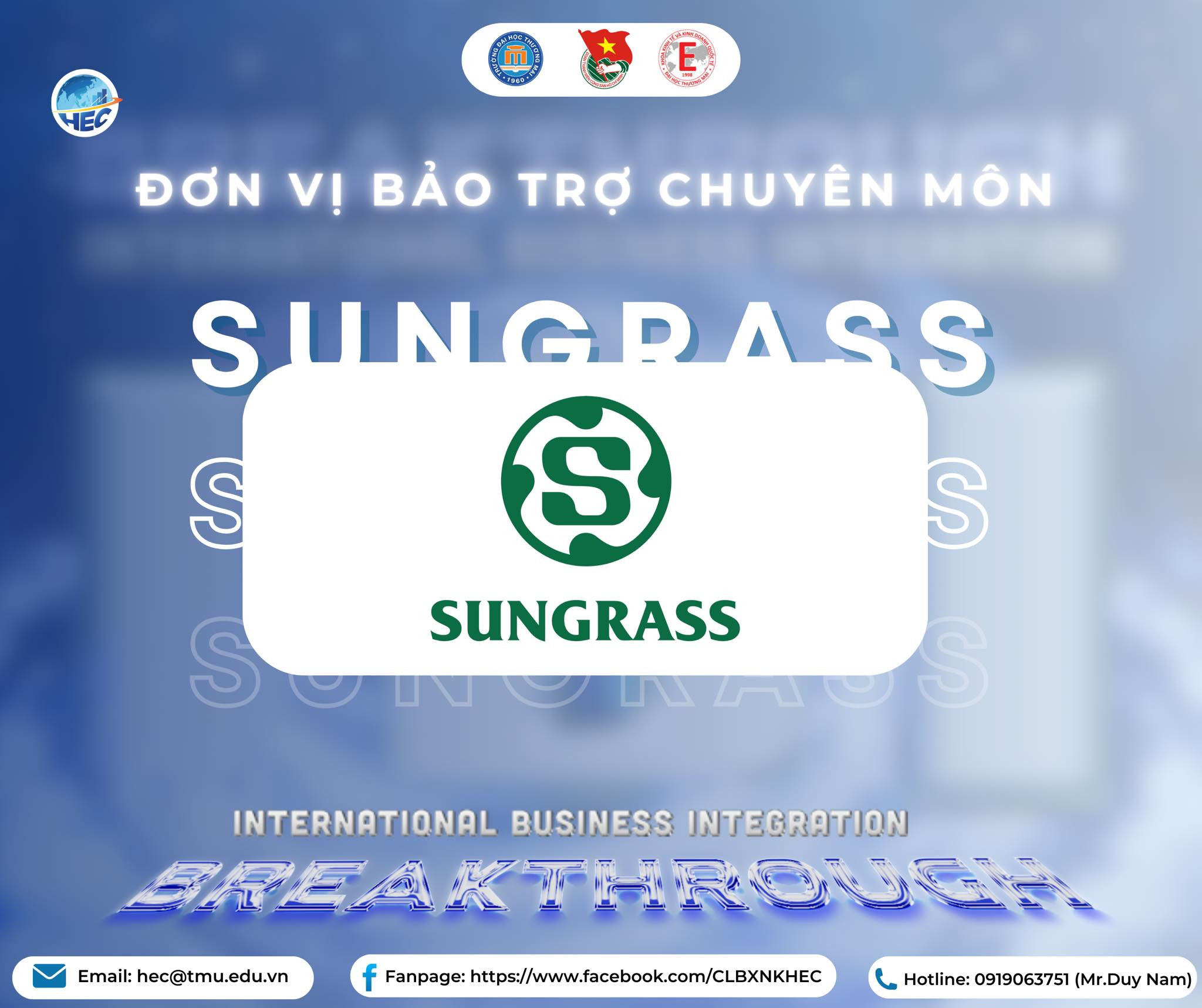 [IBI 2025: BREAKTHROUGH]  GIỚI THIỆU ĐƠN VỊ BẢO TRỢ CHUYÊN MÔN | “CÔNG TY CỔ PHẦN DINH DƯỠNG THIÊN NHIÊN SUNGRASS VIỆT NAM”