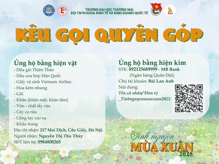KÊU GỌI QUYÊN GÓP – TÌNH NGUYỆN MÙA XUÂN 2025